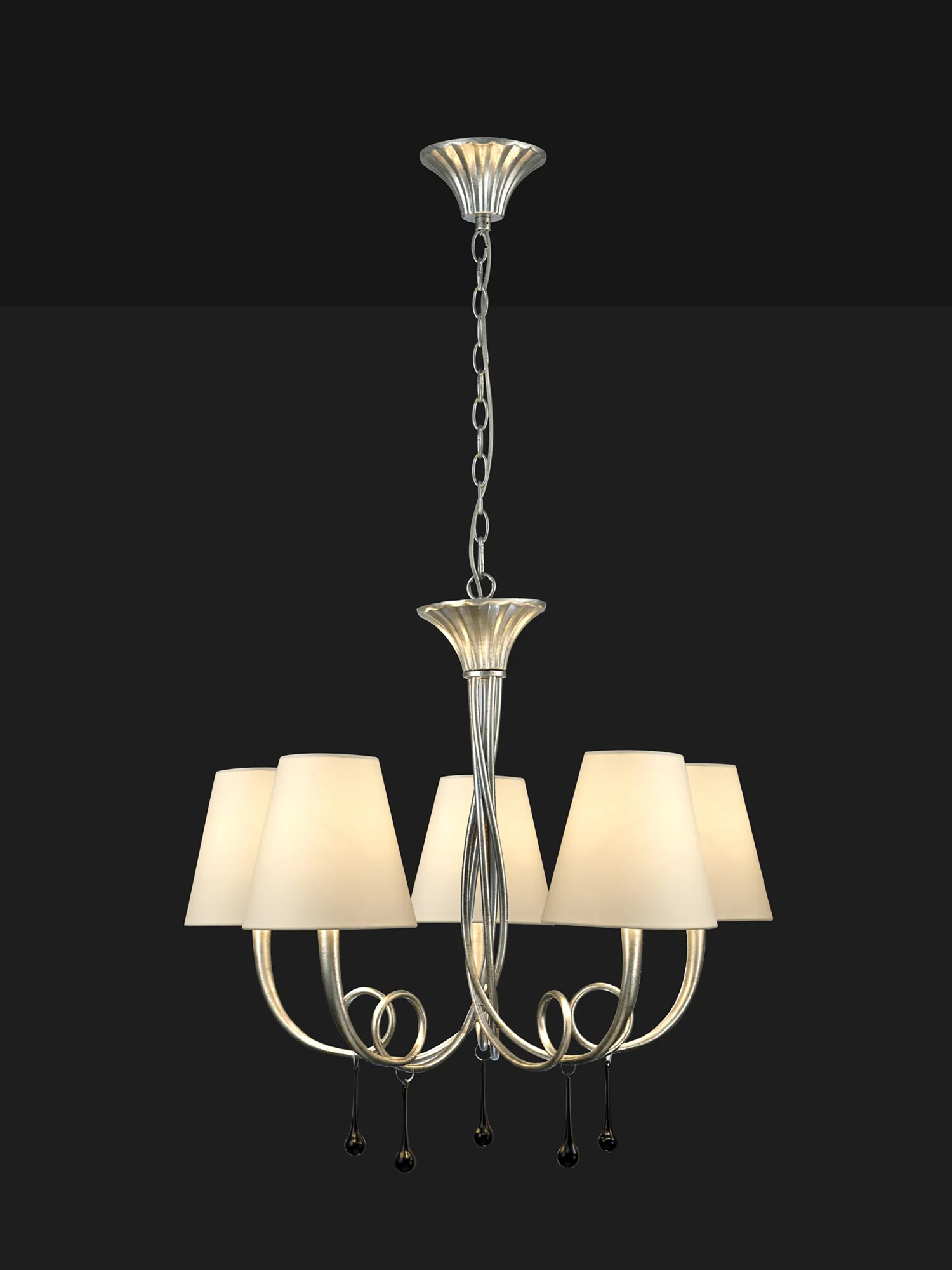 Paola Silver-Cream Ceiling Lights Mantra Multi Arm Fittings Paola Silver-Cream Ceiling Lights Mantra Multi Arm Fittings